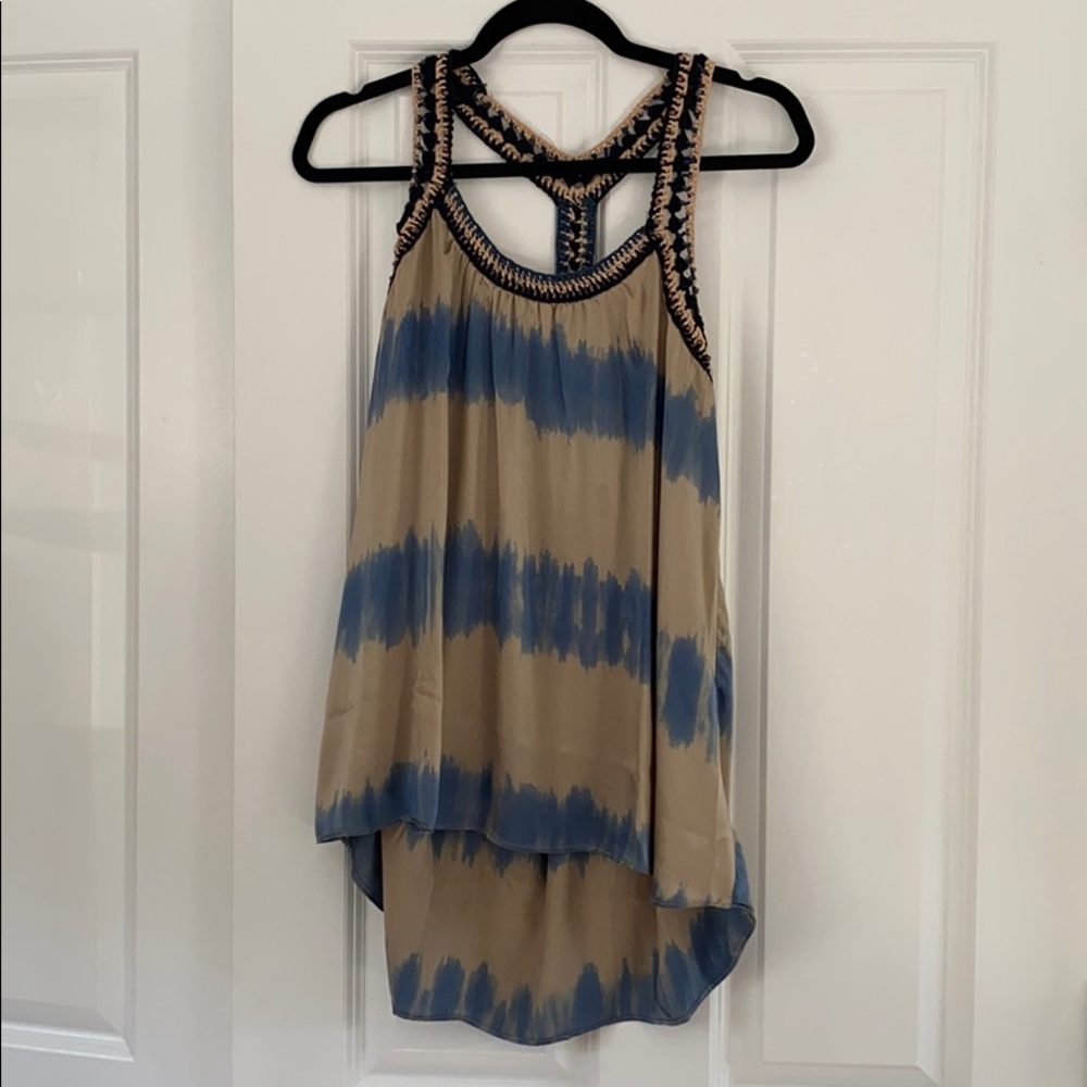 100% silk tie dye Anthropologie tank